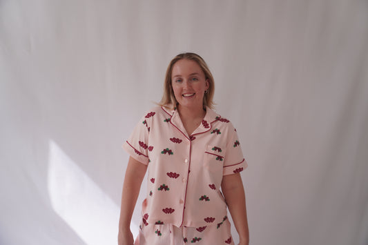 Christmas Ribbon Button Down Tee