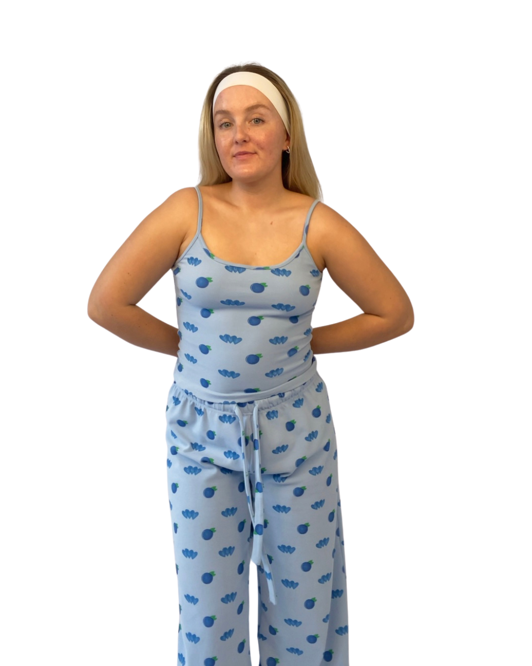 143 Clothing Blueberry Pajama Bundle singlet and shortie set