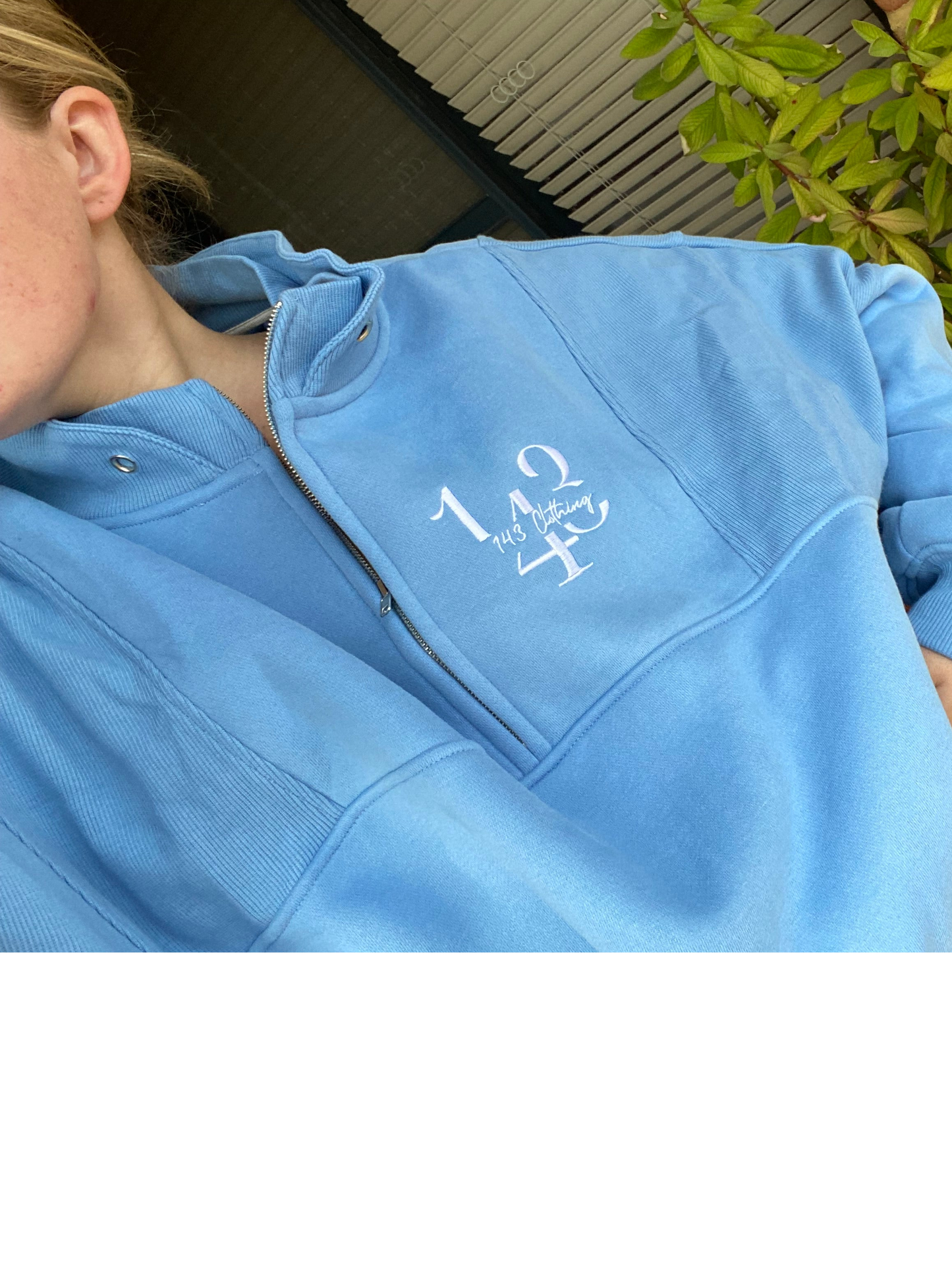 Blue Quarter Zip